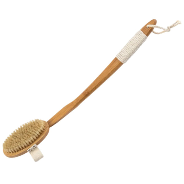 Oval Dry Brush w/Long Wooden Handle