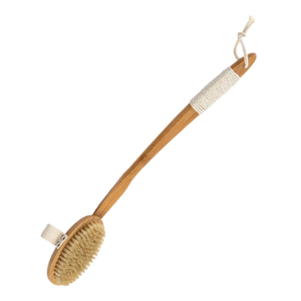 Oval Dry Brush w/Long Wooden Handle