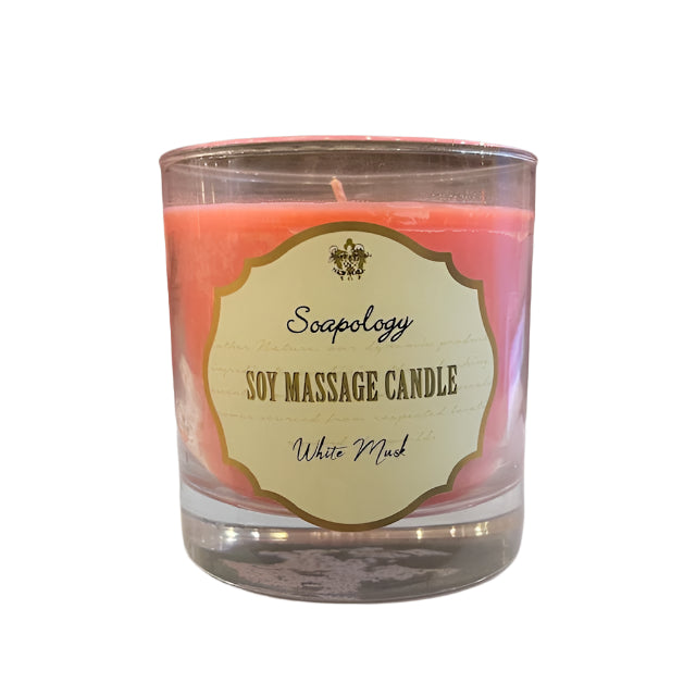 Soy Massage Candle - White Musk (Pink)