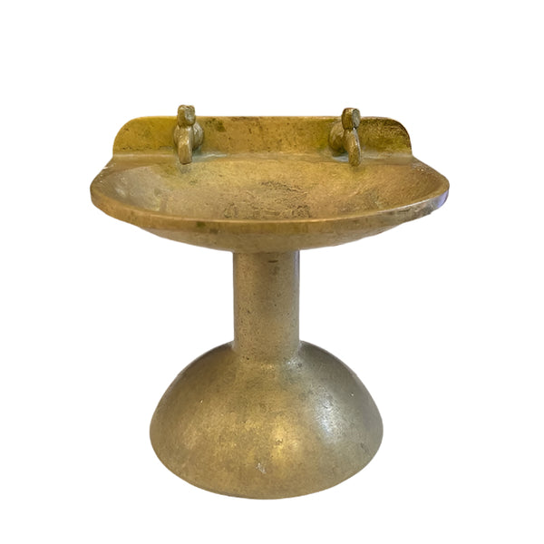 Vintage Brass 1940's Sink Soap Dish- 4" Tall