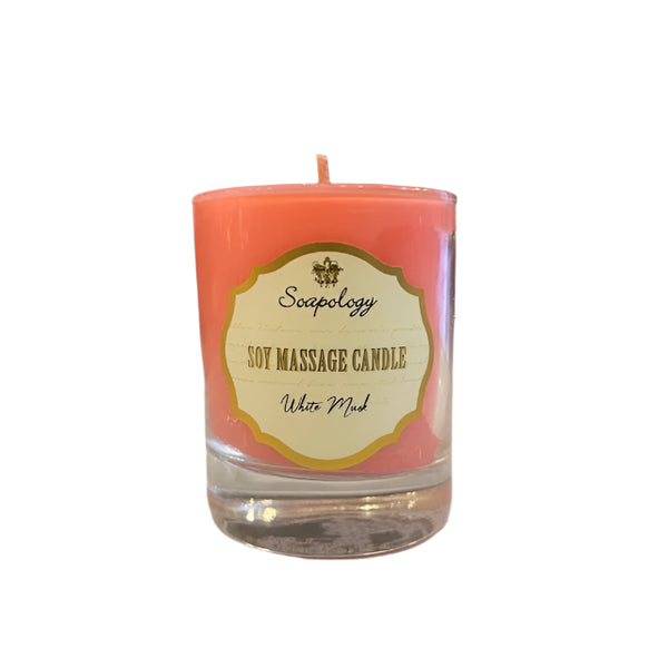 Soy Massage Candle - White Musk (Pink)