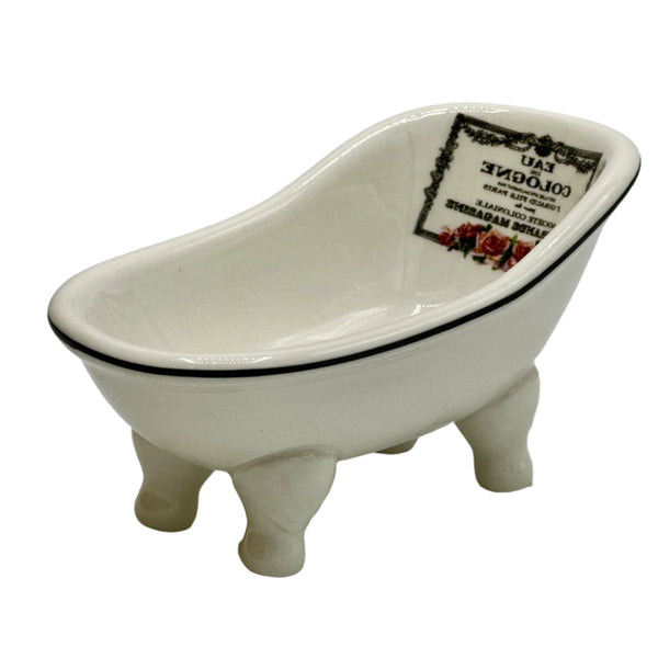 Ceramic tub soap dish - Eau de Cologne