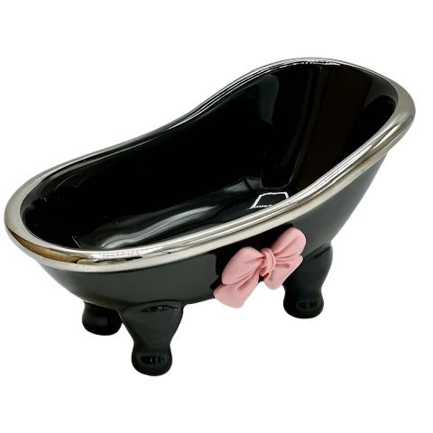 Ceramic tub soap dish - Black Electric