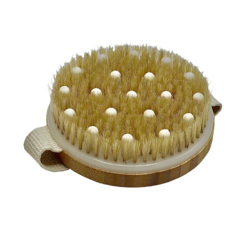 Bamboo Dry Round Exfoliating Body Brush