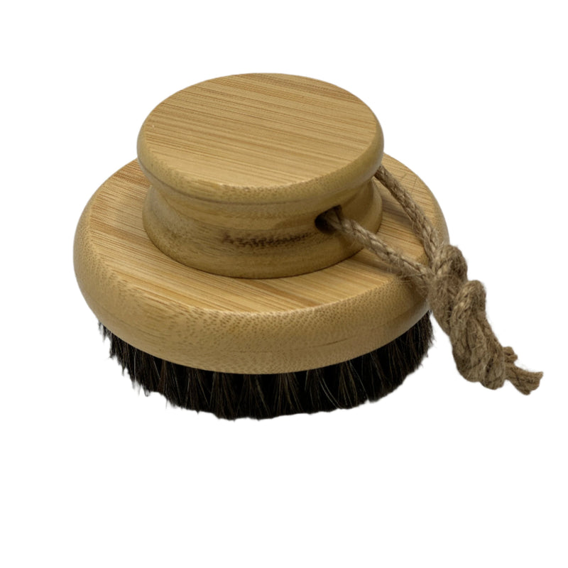 Bamboo Dry Round Body Brush Dark Brown