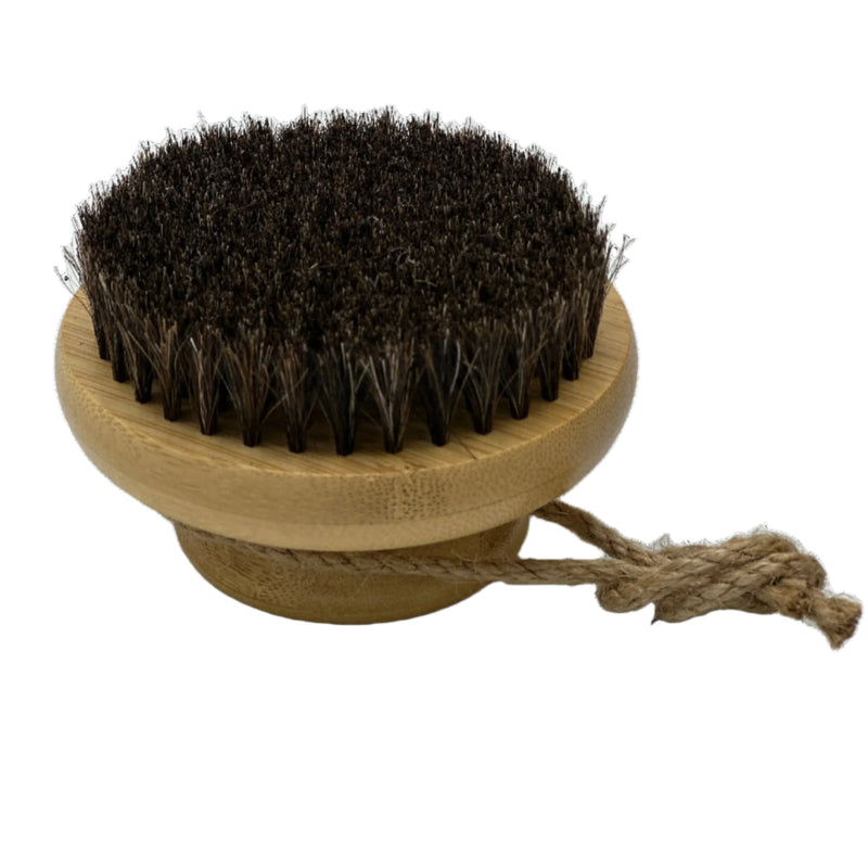 Bamboo Dry Round Body Brush Dark Brown