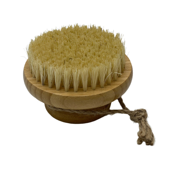 Bamboo Dry Round Body Brush Light Brown