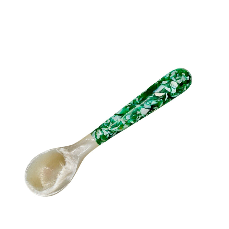 Spoon: Mother of Pearl Green Handle