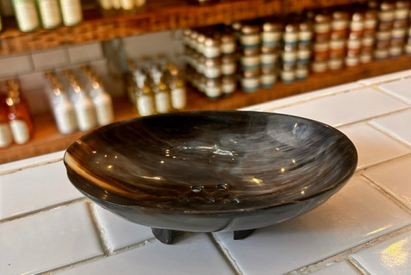 Buffalo horn soap dish